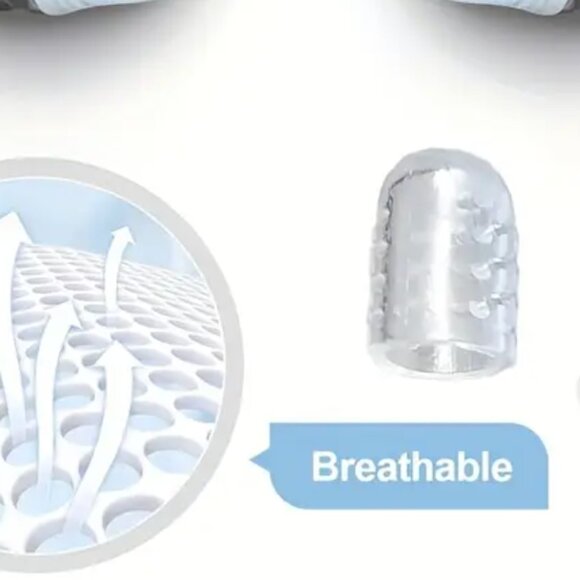 3/$20, Silicone Breathable Pinky Toe Protectors 10 pcs, Anti-Blister Sweatproof - Picture 1 of 7